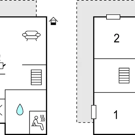 Holiday home In With Kitchen Tossens
